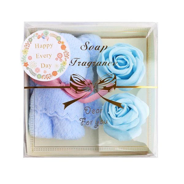 Towel Bear Soap Flower Gift Box for Valentine's Day, Wedding, Mother's Day, and Birthday