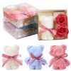 Towel Bear Soap Flower Gift Box for Valentine's Day, Wedding, Mother's Day, and Birthday