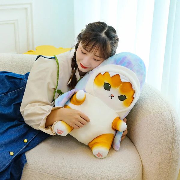 Transformed Cat Doll Plush Toy - Adorable Shark Design for Kids