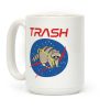 Trash Raccoon Nasa Logo Parody White Print Coffee Mug