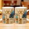Travel Lover, Shirt, Tie, Binoculars, Map, Airplane - Personalized Custom Coffee Mug - FAM325_MG