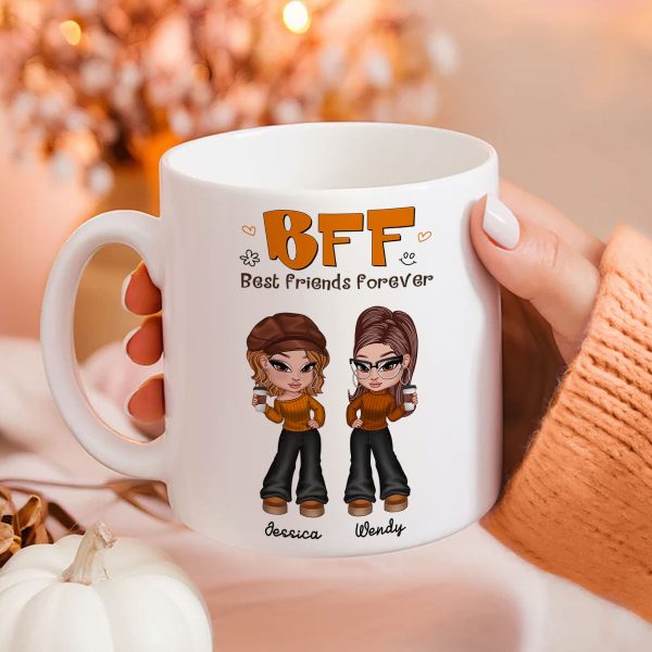 Trendy Fall Season Mug For Besties Sisters, Y2K Style