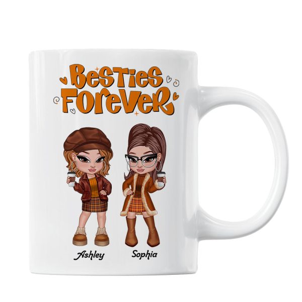 Trendy Fall Season Mug For Besties Sisters, Y2K Style