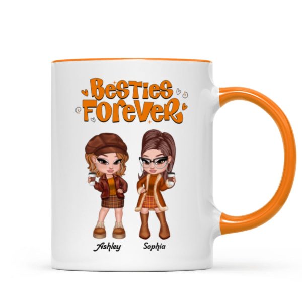 Trendy Fall Season Mug For Besties Sisters, Y2K Style