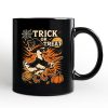Trick or Treat Goose Personalized Mug, Vintage Halloween Witch Gift with Custom Name