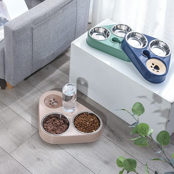 Triple Pet Food & Water Dispenser