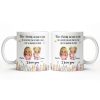 True Friends Are Hard To Find, Cartoon Characters And Flowers - Personalized Custom Coffee Mug - BST516_MG
