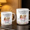 True Friends Are Hard To Find, Cartoon Characters And Flowers - Personalized Custom Coffee Mug - BST516_MG