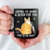 True Friends Are Never Apart - Friend Personalized Custom Black Mug - Gift For Best Friends, Sisters, Family Members, Coworkers