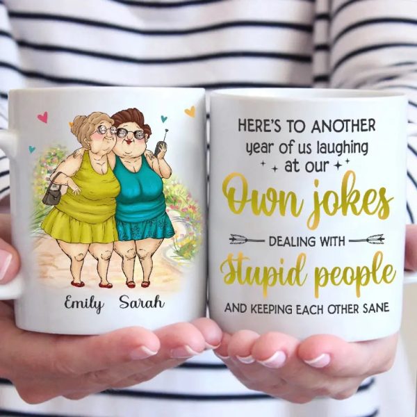 True Friends Are Never Apart, Maybe In Distance But Never In Heart - Bestie Personalized Custom Mug - Gift For Best Friends, BFF, Sisters