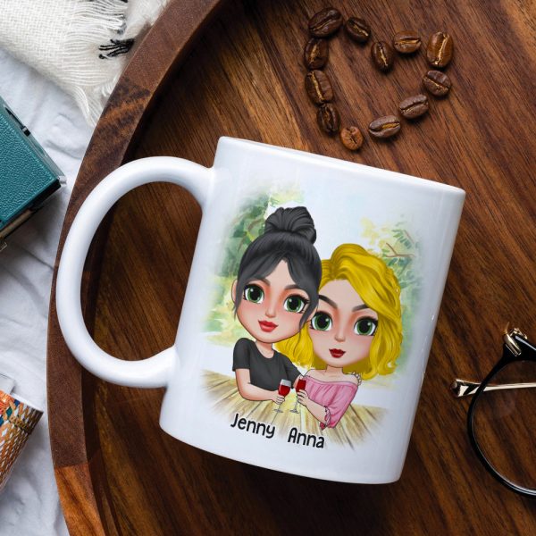 True Friendship Knows No Distance Personalized Friends Mug Gift For Sisters