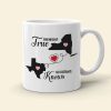 True Friendship Knows No Distance Personalized Friends Mug Gift For Sisters
