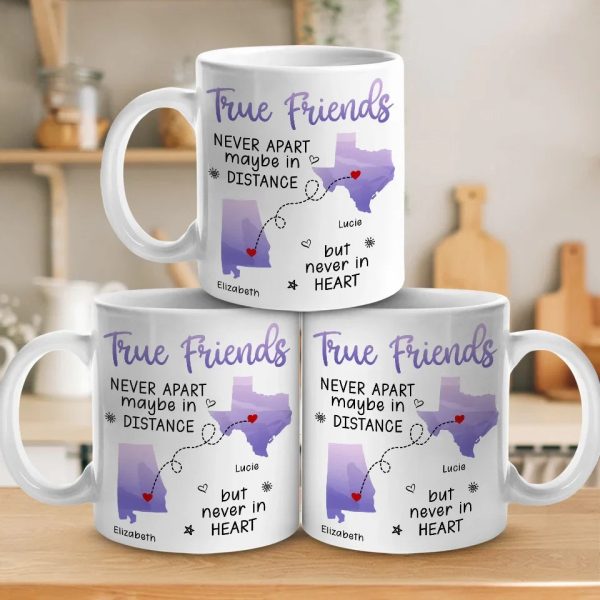 True Friendship Resists Time - Besties Personalized Custom Mug - Gift For Best Friends, BFF, Sisters