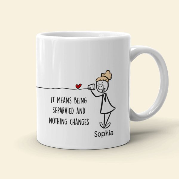 True Love Doesn't Mean Being Inseparable-Gift For Couples-Personalized Couple White Mug Set