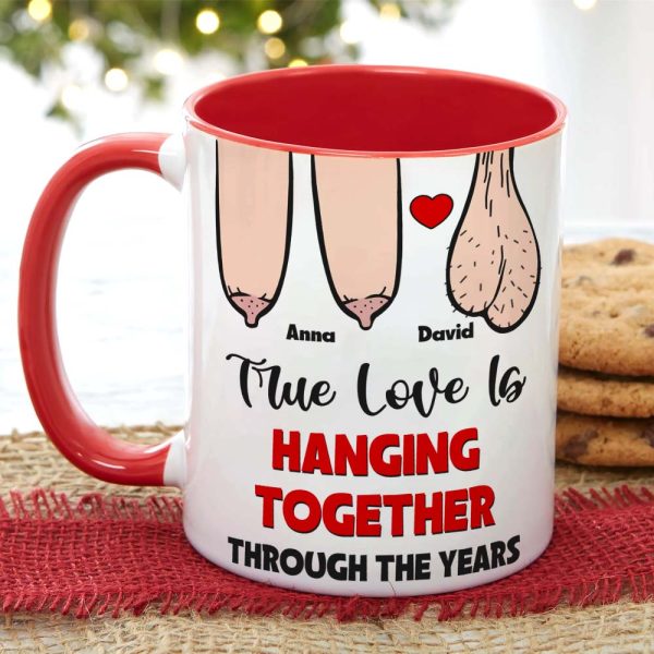 True Love Is Hanging Together Though The Years, Personalized Edge To Edge Mug, Wine Tumbler, Accent Mug