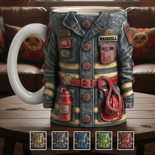 Turnout Gear Firefighter Coffee Mug - Personalized Gift For Firefighters 04OHMG301225