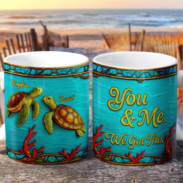Turtle Couple Mug Personalized Gifts For Couple 03TODT020725