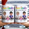Two Dads Are Better Than One, Cartoon Characters and Ice Cream - Personalized Custom Coffee Mug - DAD109_MG