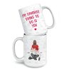 Two Hearts In Love Need No Words - Couple Personalized Custom Mug - Gift For Husband Wife, Anniversary