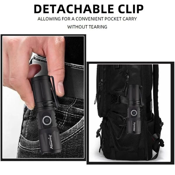 Ultra Bright Usb Telescopic Zoom Flashlight