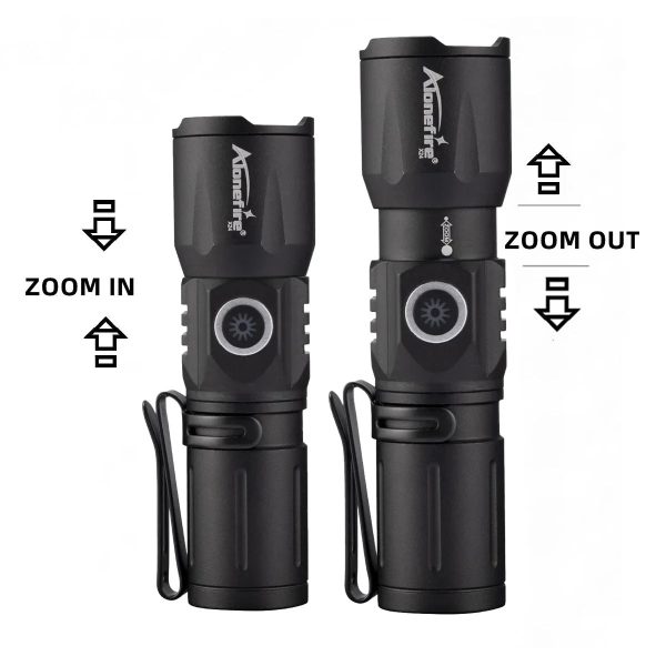 Ultra Bright Usb Telescopic Zoom Flashlight