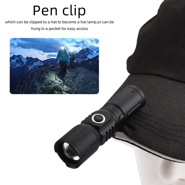 Ultra Bright Usb Telescopic Zoom Flashlight