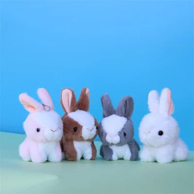 Ultrasoft Plush Bunny Rabbit Toy - Adorable Handbag Pendant for Kids
