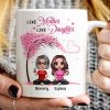 Under Pink Tree Doll Women Sitting Like Mother And Daughters Personalized Mug