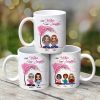 Under Pink Tree Doll Women Sitting Like Mother And Daughters Personalized Mug