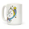 Unicorn On Rainbow Coffee Mug