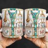 Unique Dentist-Themed Design With Essential Dental Tools - Personalized Custom Coffee Mug - DOC104_MG