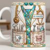Unique Dentist-Themed Design With Essential Dental Tools - Personalized Custom Coffee Mug - DOC104_MG