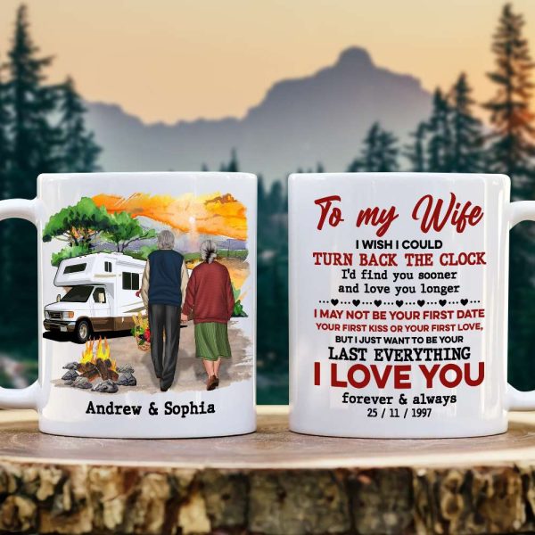 Universary Couple Camping, Personalized Couple Coffee Mug