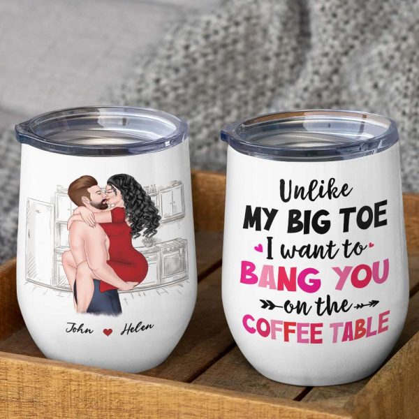 Unlike My Big Toe, Gift For Couple, Personalized Mug, Naughty Couple Mug, Anniversary Gift