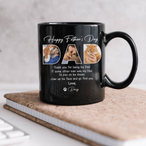 Upload Photo Happy Father's Day For Cat Lover Dark Mug TH10 890909