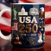 USA 250th Anniversary - Personalized White Edge-To-Edge Mug - Anniversary Gift For Patriots NL122