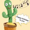 USB Electric Singing & Dancing Cactus Plush Toy - Fun Decompression Buddy