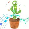 USB Electric Singing & Dancing Cactus Plush Toy - Fun Decompression Buddy
