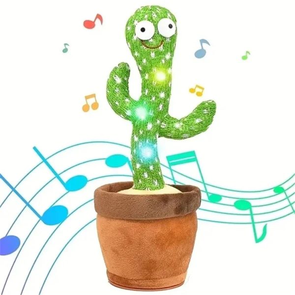 USB Electric Singing & Dancing Cactus Plush Toy - Fun Decompression Buddy