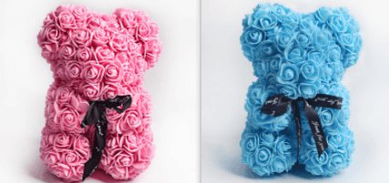 Valentine Foam Forever Rose Teddy Bear
