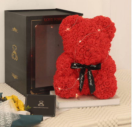 Valentine Foam Forever Rose Teddy Bear