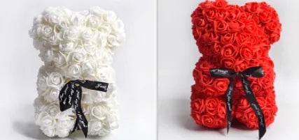 Valentine Foam Forever Rose Teddy Bear