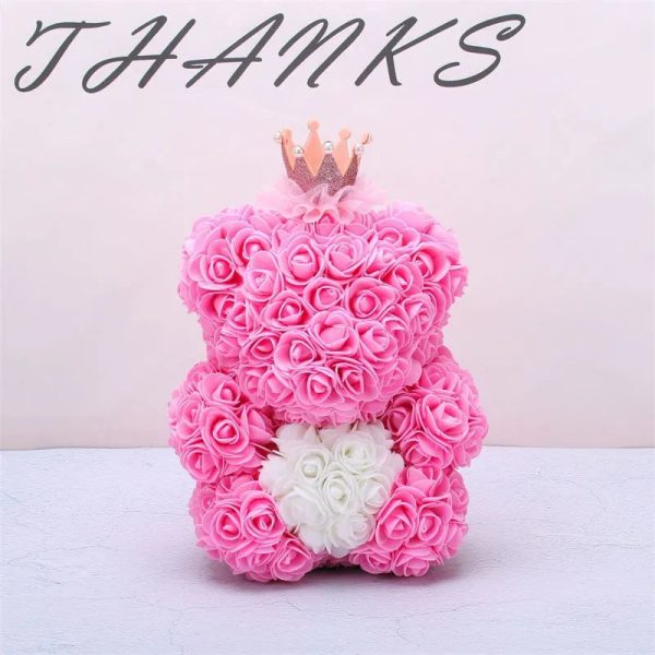 Valentine Foam Forever Rose Teddy Bear