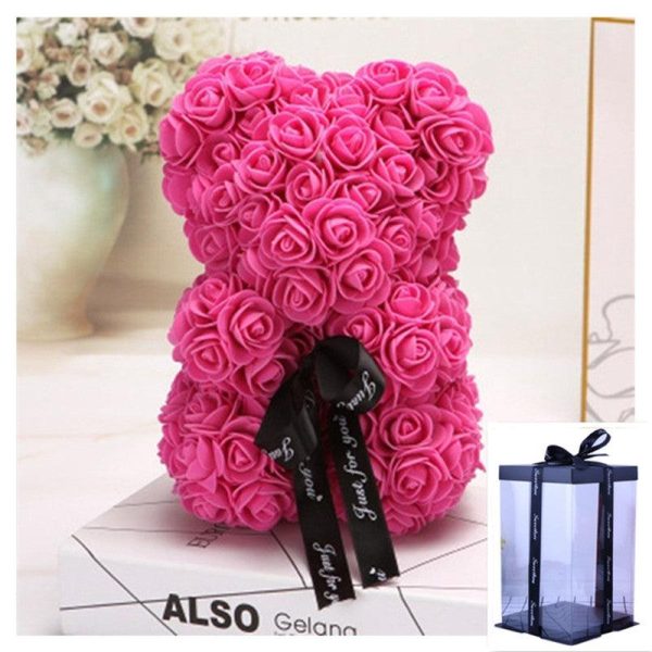 Valentine Foam Forever Rose Teddy Bear