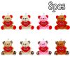 Valentine Small Plush Bear with Heart Soft Stuffed Toy