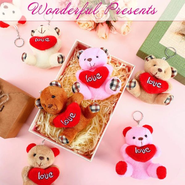 Valentine Small Plush Bear with Heart Soft Stuffed Toy