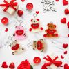 Valentine Small Plush Bear with Heart Soft Stuffed Toy