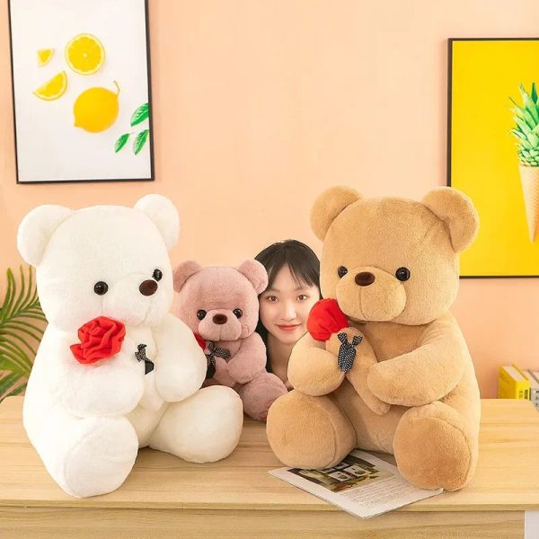 Valentine's Day Plush Teddy Bear - Adorable 25-55CM Gift for Girls