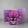 Valentine'S Day Rose Bear Necklace