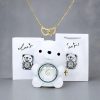 Valentine'S Day Rose Bear Necklace